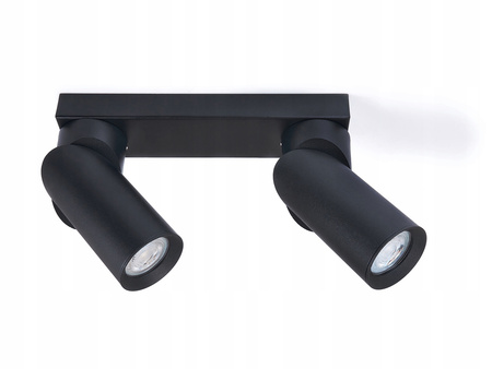 Nástěnné svítidlo 2x GU10 LED. pohyblivé. černé