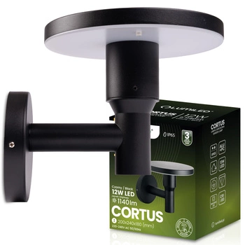 Venkovní zahradní lampa CCT LED nástěnná lampa 12W 3000-6500K IP65 CORTUS LUMILED