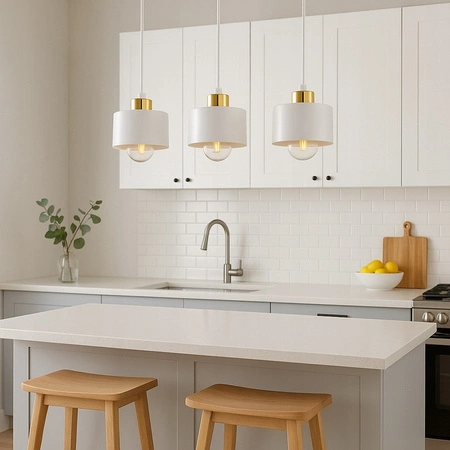 Masterled Stropní svítidlo 3x E27 Bílé zlato Elza Závěsné svítidlo