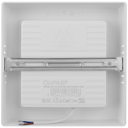 Stropní svítidlo LED pro povrchovou montáž 12W Square 4000K GLOW White LUMILED