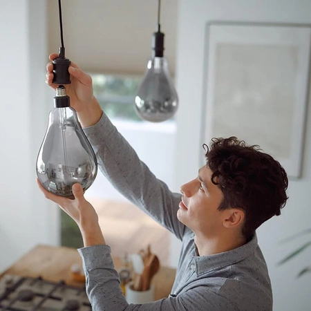 LED žárovka E27 A160 6.5W = 20W 200lm 1800K Teplá bílá vlákno kouřové PHILIPS Stmívatelné