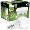 6x Žárovka LED E14, P40 8W = 60W 806lm 3000K Teplá bílá 180° LUMILED