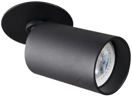 Stropní svítidlo Spot Tuba LED Halogen GU10 Adjustable Round Black Chiro Kanlux