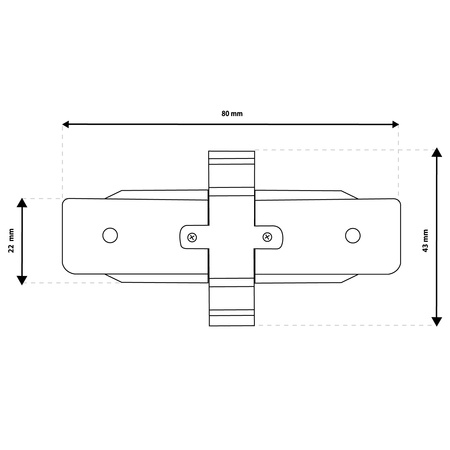 Přímý Spojka pro Jednofázové Kolejnicové Profilové Systémy Kolejnicové Svítidla Bílá LUMILED