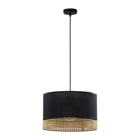 PAGLIA BLACK Ratanové závěsné stropní svítidlo Black Boho Style E27 6543 TK Lighting