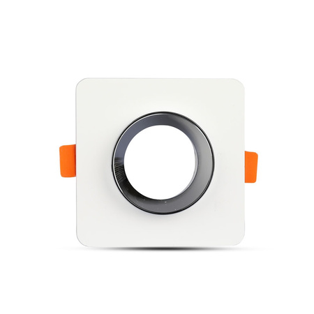 Zapuštěné stropní svítidlo GU10 Square White/Chrome Gypsum VT-862 V-TAC - záruka 5 let