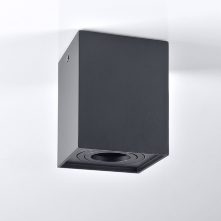 Stropní přisazené svítidlo Hadar Q1 1xGU10. pojízdné. hranaté. černé