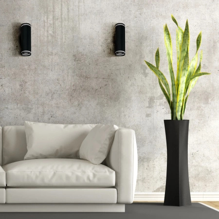 Nástěnné svítidlo Venkovní fasádní svítidlo 2 x GU10 černé PARIS Sanico Goldlux