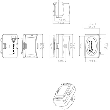 LED COB světlo bateriový světlomet 3xAA 80lm 4000K LEDVANCE