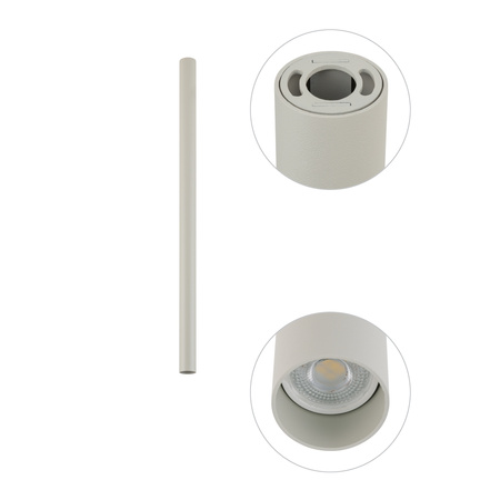 Povrchová montáž GU10 SPOT TUBA Grey FOURTY M 10886 Nowodvorski