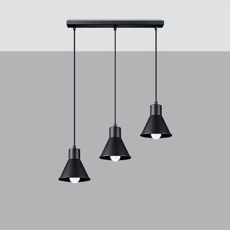 LED závěsné stropní svítidlo TALEJA 3xE27 černé SOLLUX