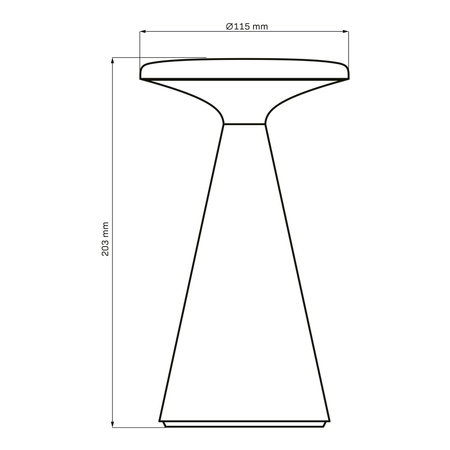 Venkovní dekorativní stolní lampa LED 1,8W 160lm 2700K teplá bílá IP44 stmívatelná Paros Sanico Goldlux