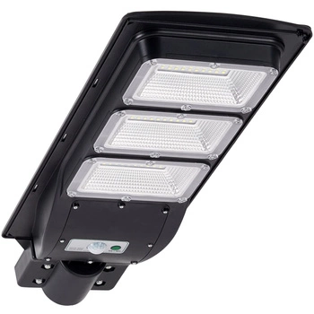 Reflektor LED 200-1000lm 6000K IP65 10W Solar Black se senzorem pohybu a soumraku + dálkové ovládání STREET-9 GOLDLUX (Polux)