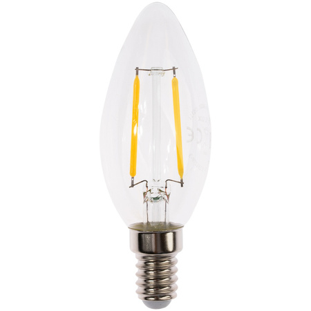 LED žárovka E14 B35 2W = 23W 230lm 3000K Teplá bílá 360° GOLDLUX (Polux)