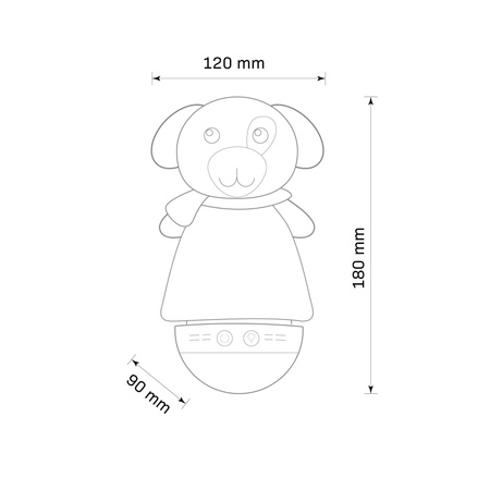 Dekorativní LED lampa na baterie Grey Blue Dog Sanico Goldlux