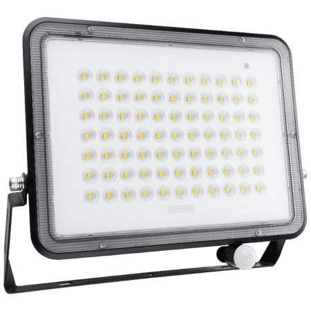 Solární halogenový reflektor LED 300W Zahradní lampa 4000K IP65 PIR senzor pohybu + dálkové ovládání FULGOR LUMILED