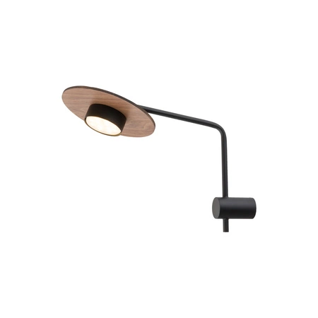 Nástěnné svítidlo Povrchová montáž GX53 Black Wood Modern DISK 7645 Novodvorski