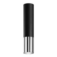 LOOPEZ GU10 Spot Tuba Elegant Black Chrome Svítidlo SOLLUX pro povrchovou montáž