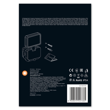 LED reflektor 4W 260lm 4000K IP54 bílý s detektorem pohybu LEDVANCE SPOTLIGHT napájený z baterií