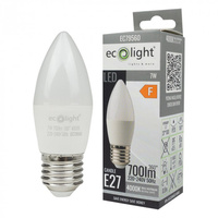 LED žárovka svíčka B37 E27 7W 630lm 4000K neutrální bílá Ecolight