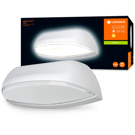 Nástěnné svítidlo fasádní venkovní svítidlo 12W 530lm 3000K bílá Endura Style Wide LEDVANCE