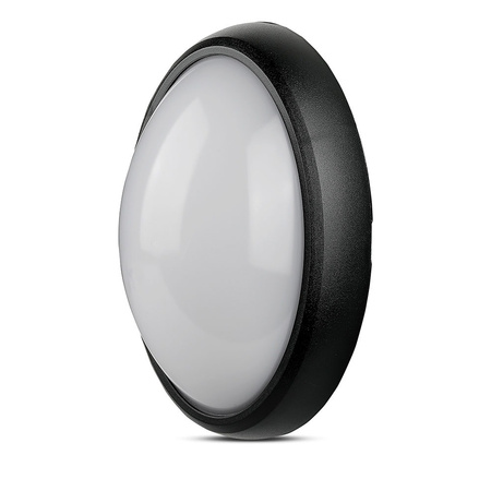 Stropní svítidlo LED Plafond 12W 3000K 840lm IP54 Oval Black VT-8010 V-TAC