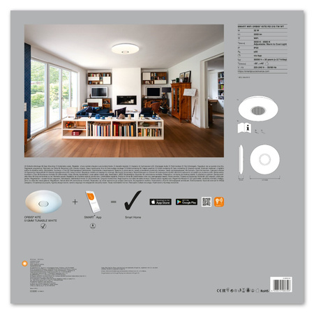 LED stropní svítidlo ORBIS Kite 34W 3300lm Teplá bílá-Studená bílá 51cm SMART+ WiFi LEDVANCE