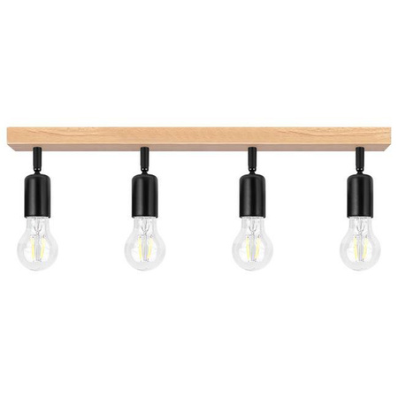 Spot Tuba Stropní svítidlo Reflektor Halogenové svítidlo 4x E27 Moving Black Brown Eos Masterled