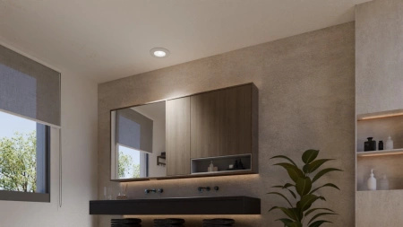 3x LED panel zapuštěný do podhledu 8,3 W 1000 lm IP44 bílé a barevné ambiance RGB + TW White Smart SMART Zigbee Bluetooth Slim Downlights Philips HUE