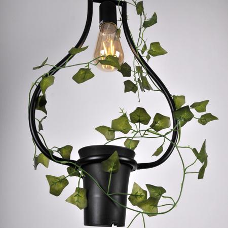 IL MIO SOREN závěsné stropní svítidlo černé E27 s květinou GOLDLUX (Polux)