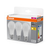 3x LED žárovka E27 A60 10W = 75W 1055lm 2700K Teplá bílá 200° OSRAM Základna
