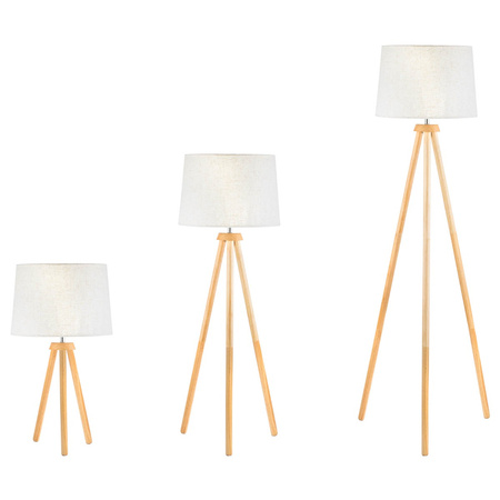 Stojací lampa E27, Nastavitelnou Výškou Béžová CLARA LUMILED