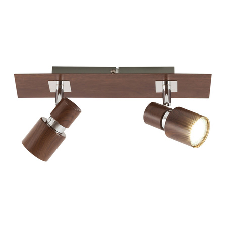 Bodové halogenové stropní svítidlo 2x GU10 Brown Classic Merkur 6006 Rabalux