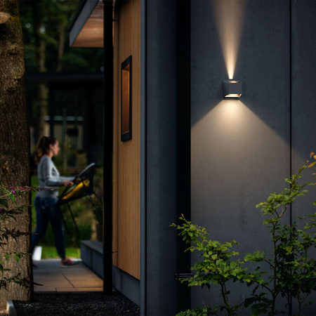 Zahradní nástěnné svítidlo Venkovní fasádní svítidlo LED 4,3 W 800 lm 2700 K IP44 Anthracite Alix Ultra Efficient Philips