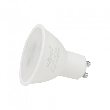 LED reflektorová žárovka GU10 2W 180lm 3000K teplá bílá Ecolight