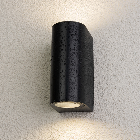 Zahradní nástěnná lampa 2x GU10, Černá ALLIUM LUMILED