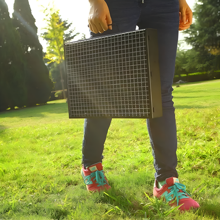 Turistický gril na dřevěné uhlí Skládací přenosný kufr