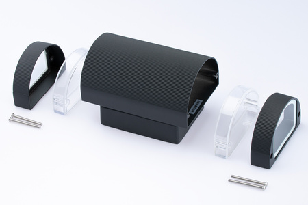 Fasádní nástěnné svítidlo dvojité HANA Round LED 2x GU10 Hliník černá IP54