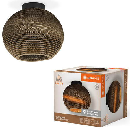 Dekorativní povrchová stropní lampa E27 kartonová hnědá dekorace Ledvance