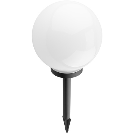 LED ATRIS Solární zahradní lampa poháněná nadzemní bílou koulí 25 cm RGB LUMILED
