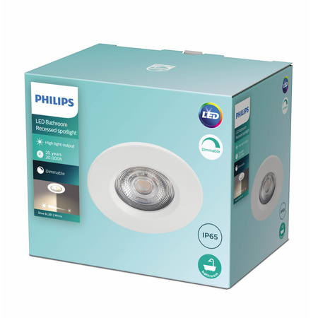 LED DIVE 5W 2700K 350lm IP65 Kulaté bílé stmívatelné halogenové svítidlo PHILIPS