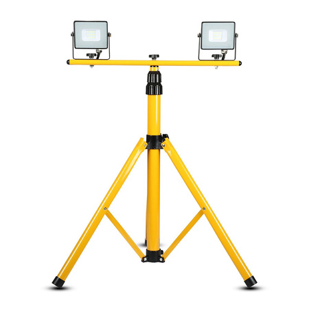 Dvojitý stativový stojan pro Reflektor LEDy TRIPOD Žlutý VT-41150Y V-TAC
