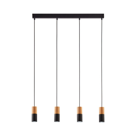 ELIT BLACK/WOOD Lamelové stropní svítidlo černé dřevěné moderní 4xGU10 6311 TK Lighting