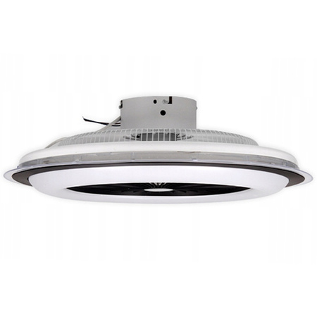 PLAFON LED RODOS FAN stropní svítidlo 72W 2700K-6500K černá + dálkový ovladač