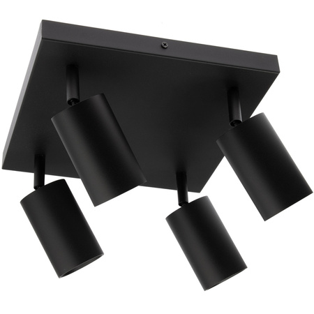 Stropní svítidlo QUALIS SPOT. halogenové svítidlo. 4xGU10. černé