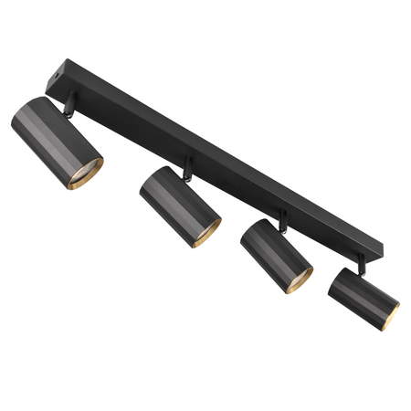 Nástěnné a stropní bodové svítidlo 4x GU10 Black Gold NICEA Sanico Goldlux
