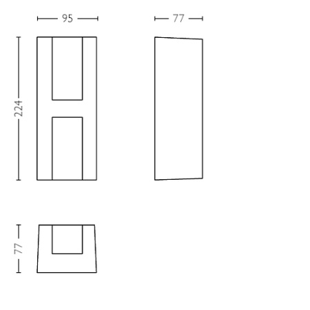 Zahradní lampa LED nástěnná lampa SHADOW myGarden 2x4.5W 2700K IP44 Horní-spodní antracit PHILIPS