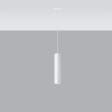 LAGOS 1 GU10 Závěsné stropní svítidlo Minimalistická bílá SOLLUX