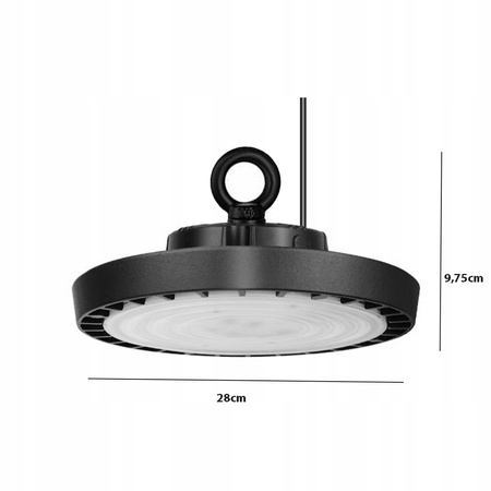 Průmyslová LED závěsná lampa High Bay 150W 21000lm 5000K Stmívatelné IP65