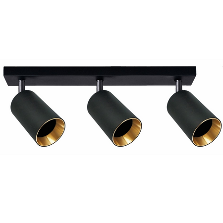 Stropní a nástěnné svítidlo LED svítidla 3 x GU10 MARIBEL Black GOLDLUX (Polux)